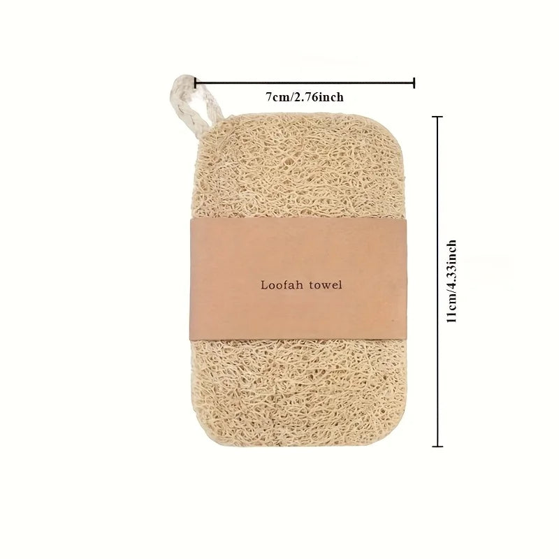 Natural Luffa Dishtowel Washing Cloth Sponge Loofah Scrub Pad Dish Pot Oil Stain Removing Scrubber Kitchen Clean Brushes Pad